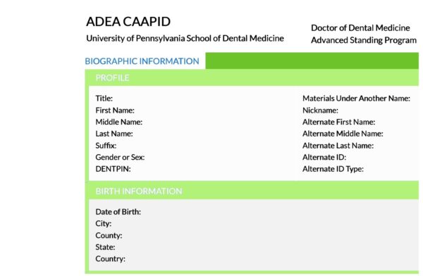 CAAPID application preparation